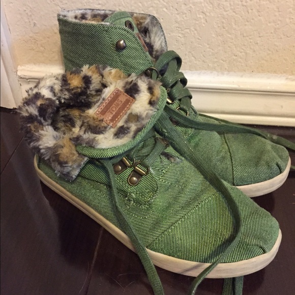 TOMS Green/Leopard Highland Botas - Picture 2 of 4